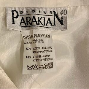 𝅺didier PARAKIAN cream color skirt. Size 40 ( US size 8). Made in France